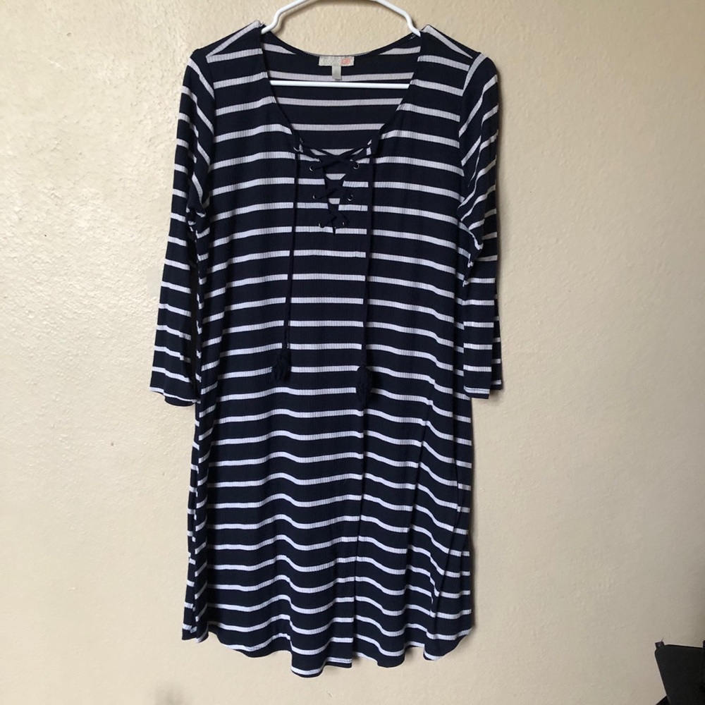 Striped Long Sleeve Dress